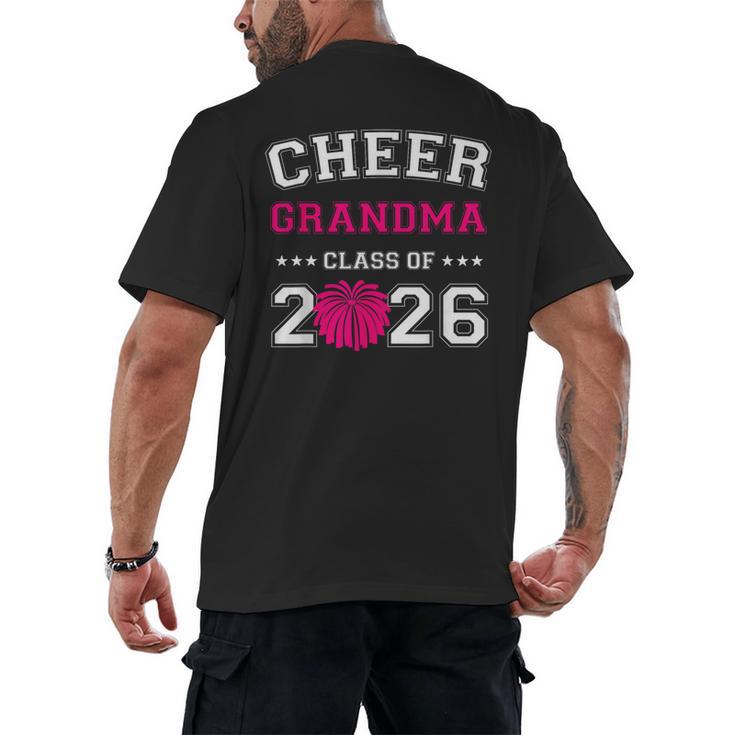 Senior Cheerleader Grandma Cheer Class Of 2026 Graduation Men's Back Print T-Shirt
