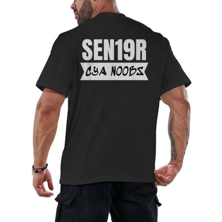 Senior Class 2019 Shirt High School Graduation Geek Men's Back Print T-Shirt