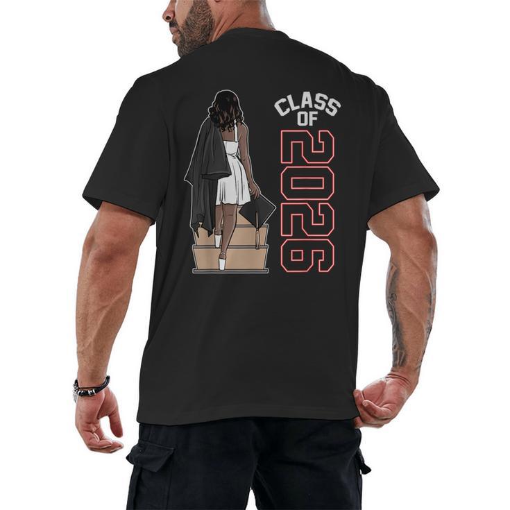 Senior Class Of 2026 Melanin Girl 2026 Graduation Men's Back Print T-Shirt