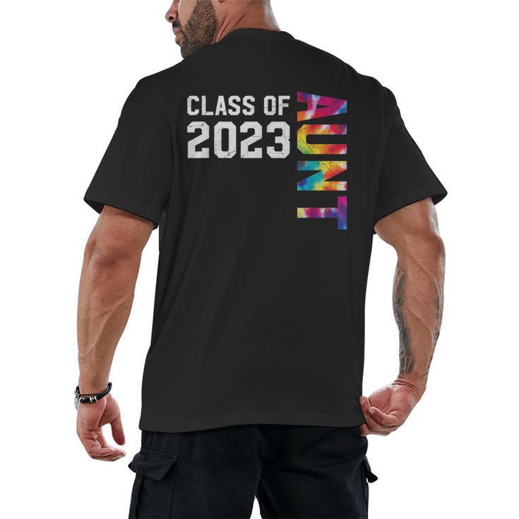 Senior Graduation Class Of 2023 Aunt Senior Tie Dye Men's Back Print T-Shirt