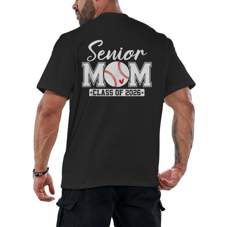 Senior Mom Class Of 2026 Baseball Mom Graduation Men's Back Print T-Shirt