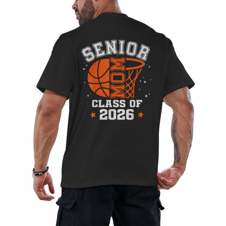 Senior Mom Class Of 2026 Basketball Graduation Men's Back Print T-Shirt