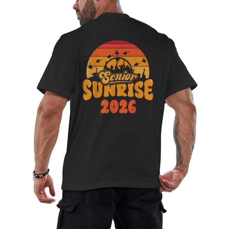 Senior Sunrise Class Of 2026 Graduation Proud Graduate Retro Men's Back Print T-Shirt