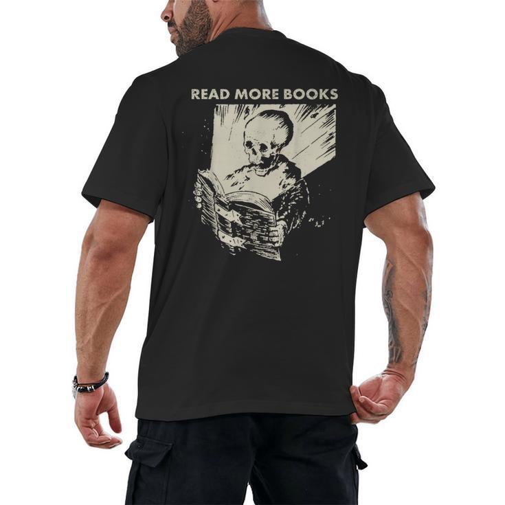 Skeleton Read More Books Men's Back Print T-Shirt