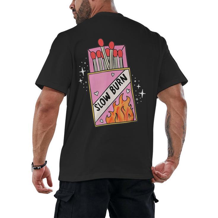 Slow Burn Book Trope Worth The Wait Love Takes Time Men's Back Print T-Shirt