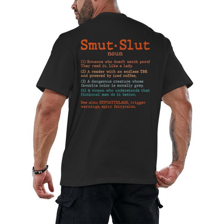 Smut Slut Sayings Definition Sarcastic Book Lover Men's Back Print T-Shirt