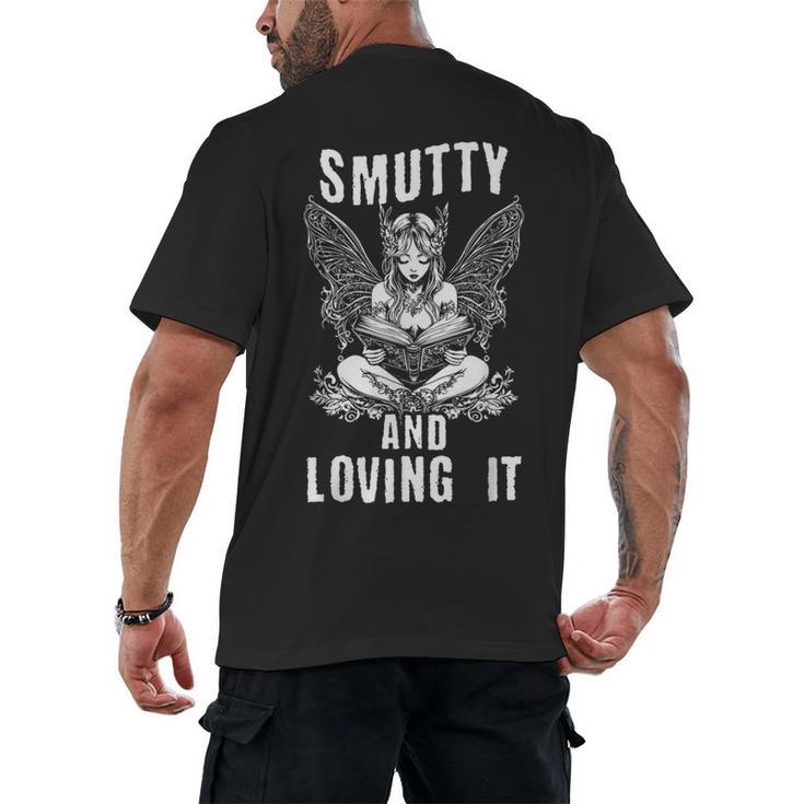 Smutty And Loving It Dark Fantasy Spicy Book Lover Men's Back Print T-Shirt