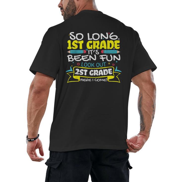 So Long 1st Grade 2nd Grade Here I Come School Graduation Men's Back Print T-Shirt