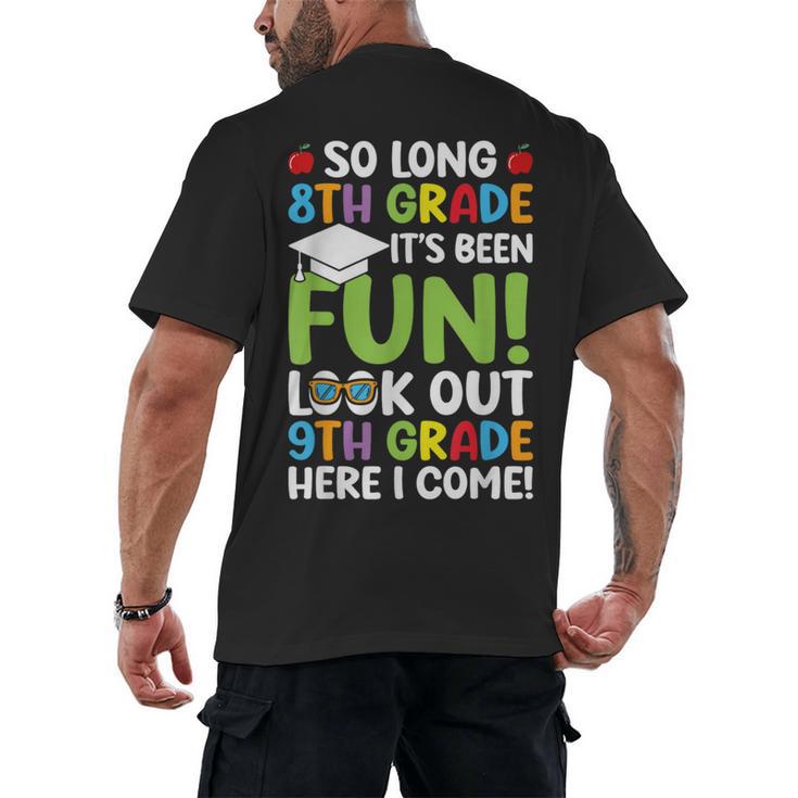 So Long 8th Grade 9th Grade Here I Come Graduation Men's Back Print T-Shirt