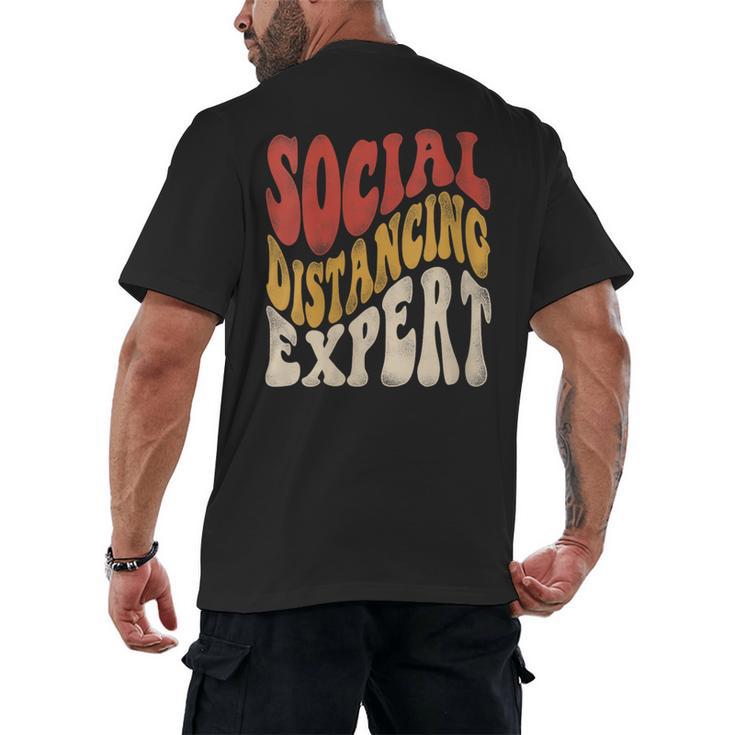 Social Distancing Expert Introvert Men's Back Print T-Shirt