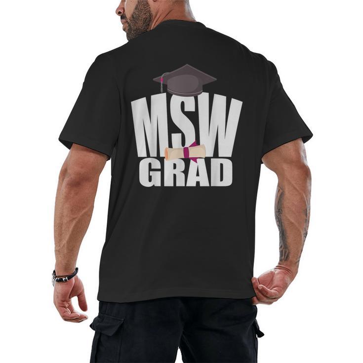 Social Work MSW Graduation Masters Degree Worker 2020 Men's Back Print T-Shirt