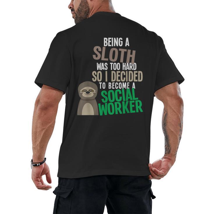 Social Work Student Masters Degree Graduation Men's Back Print T-Shirt