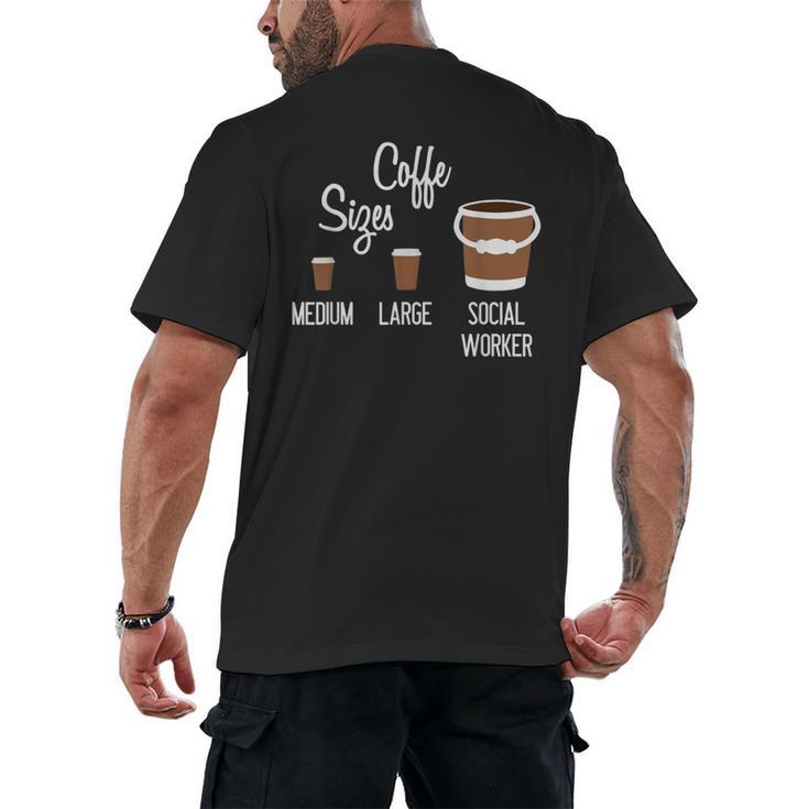 Social Work s Coffee Graduation Social Worker Men's Back Print T-Shirt