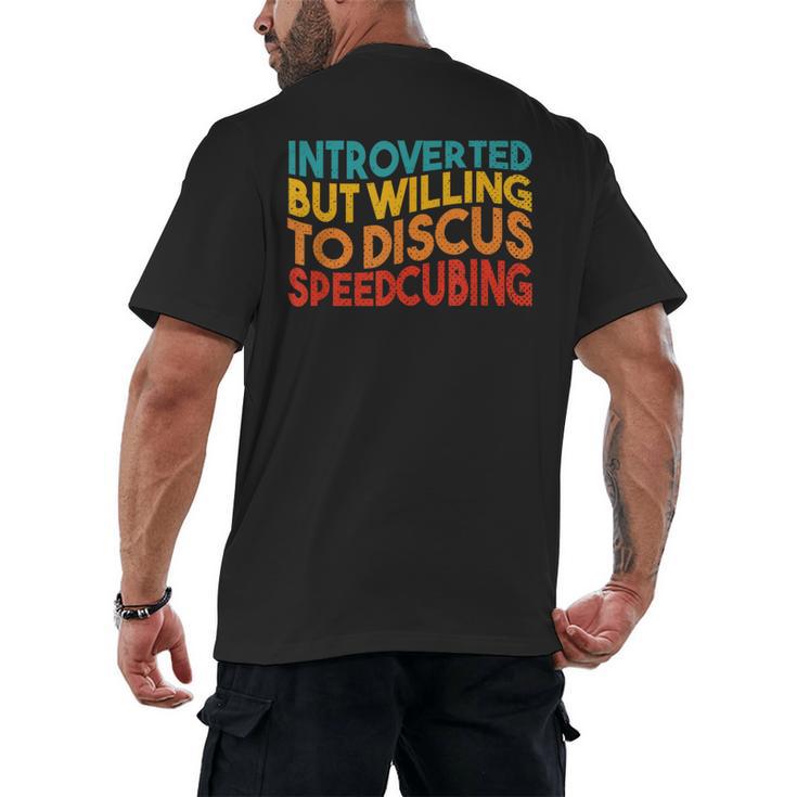 Speedcuber Introvert Cube Solver Speedsolving Speedcubing Men's Back Print T-Shirt