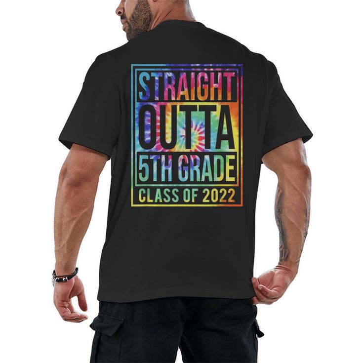Straight Outta 5th Grade Class Of 2022 School Graduation Men's Back Print T-Shirt