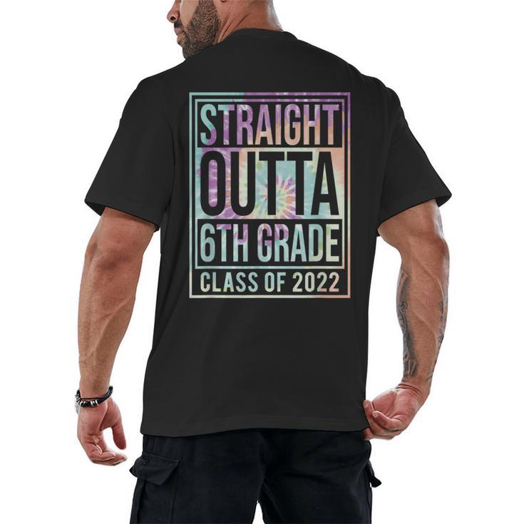Straight Outta 6th Grade Class Of 2022 School Graduation Men's Back Print T-Shirt