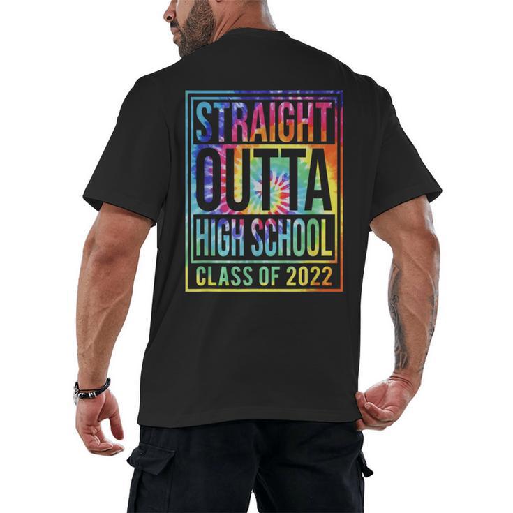 Straight Outta High School Class Of 2022 Graduation Men's Back Print T-Shirt