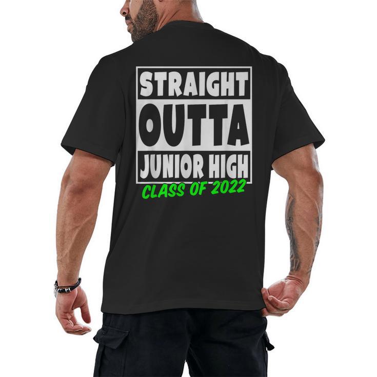 Straight Outta Junior High School Class Of 2022 Graduation Men's Back Print T-Shirt