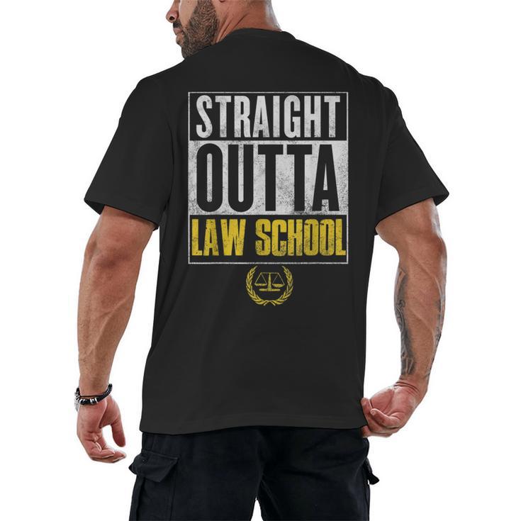 Straight Outta Law School Graduation Tshirt Law School Men's Back Print T-Shirt