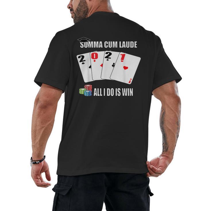 Summa Cum Laude Class Of 2021 Graduate Win Senior Graduation Men's Back Print T-Shirt
