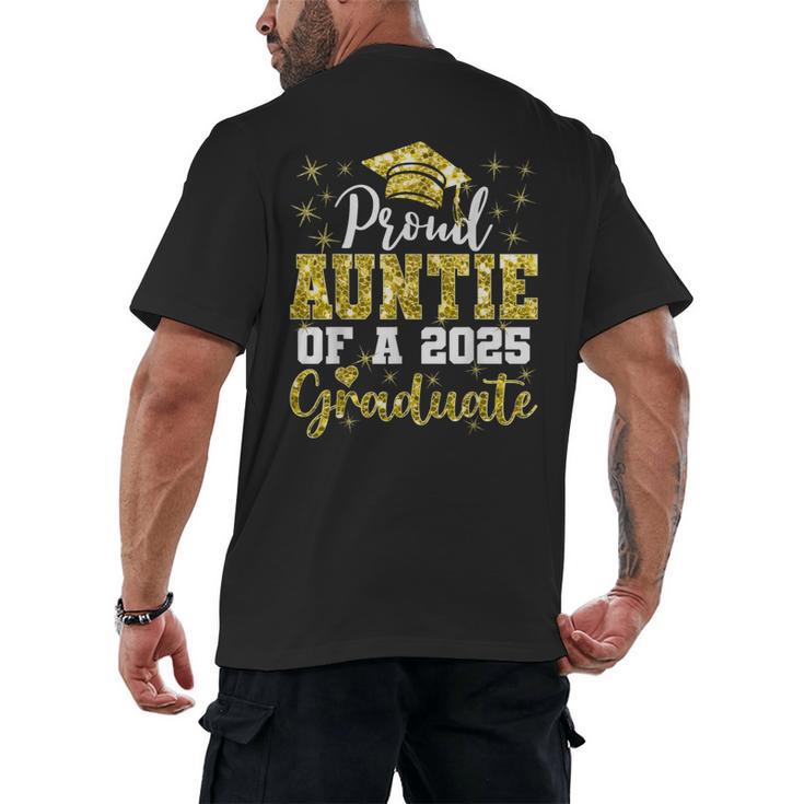 Super Proud Auntie Of 2025 Graduate Senior Graduation Family Men's Back Print T-Shirt
