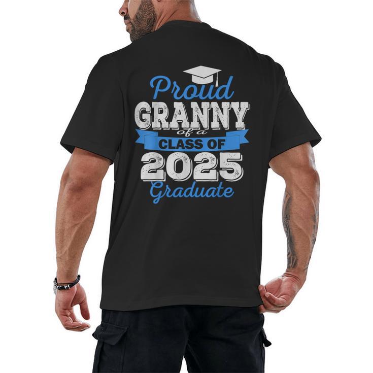 Super Proud Granny Of 2025 Graduate Senior Graduation Family Men's Back Print T-Shirt