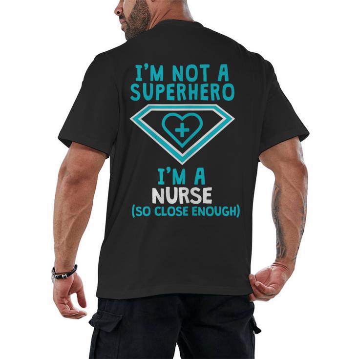 Superhero RN Nurse Shirt Graduation Men's Back Print T-Shirt