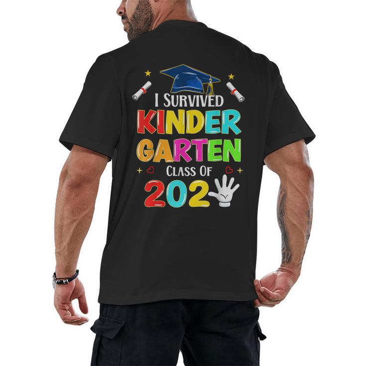 I Survived Kindergarten Graduation 2025 Graduate Boys Girls Men's Back Print T-Shirt
