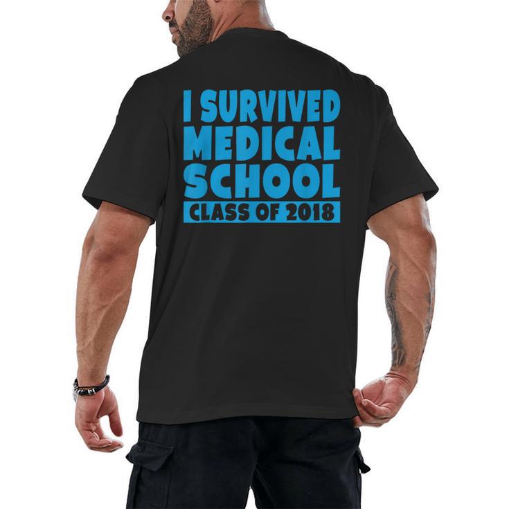 I Survived Medical School Class Of 2018 Graduation Men's Back Print T-Shirt