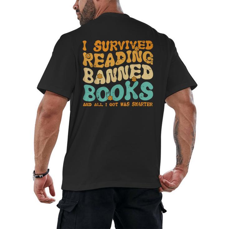 I Survived Reading Banned Books Read Librarian Men Women Men's Back Print T-Shirt