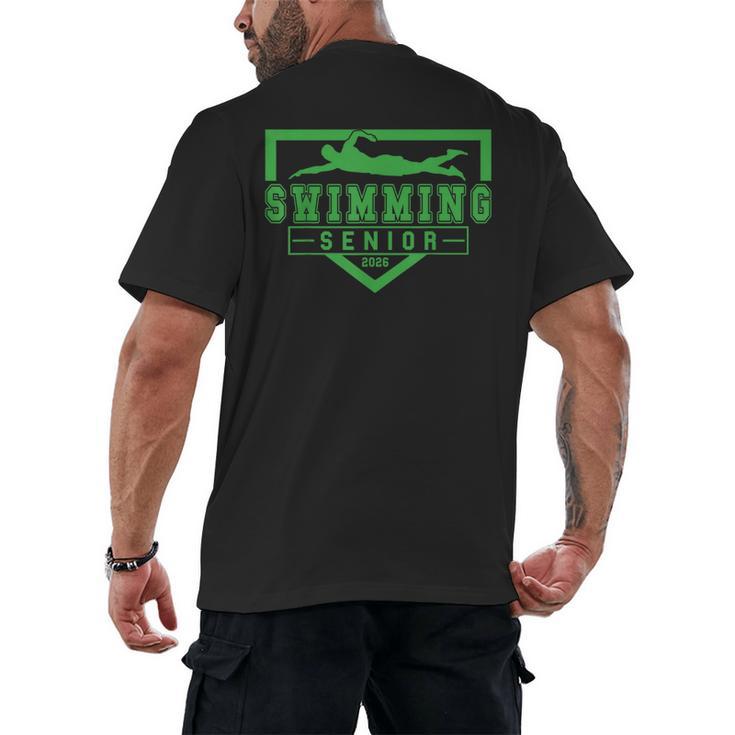 Swimming Senior Night Swim Senior 2026 Graduation 32 Men's Back Print T-Shirt