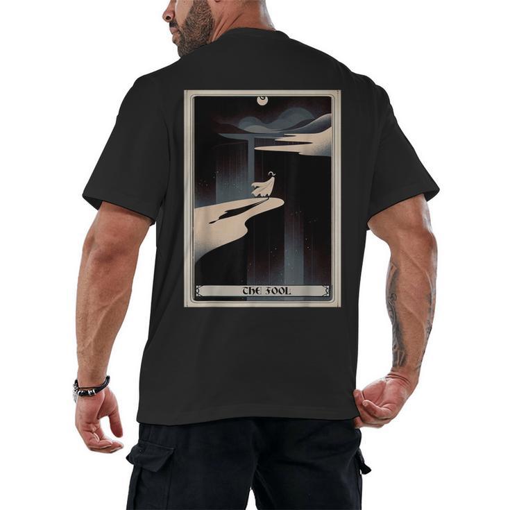 Tarot Cards Guide Book Esoteric Mysticism Clothing The Fool Tarot Card -Adults & Kids Small Short Sleeve Crew Neck Classic Fit Men's Back Print T-Shirt