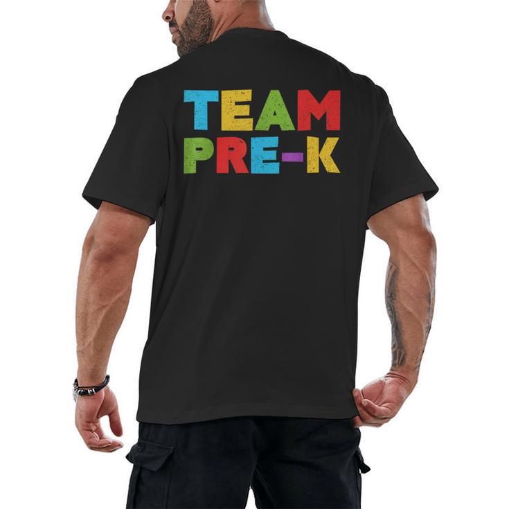 Team Pre-K Shirt Teacher Boy Girl Back To School Graduation Men's Back Print T-Shirt