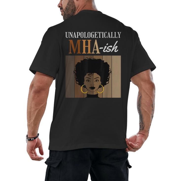 Unapologetically MHA-Ish Student Graduation Afro Men's Back Print T-Shirt