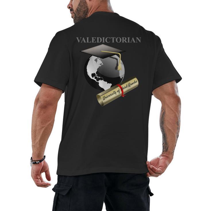 Valedictorian University Of Hard Knocks Graduation Tshirt Men's Back Print T-Shirt