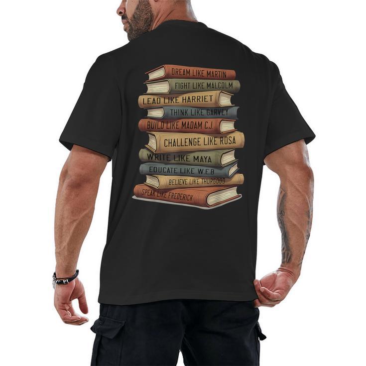 Vintage Books History Retro Book Lover Teacher Men's Back Print T-Shirt