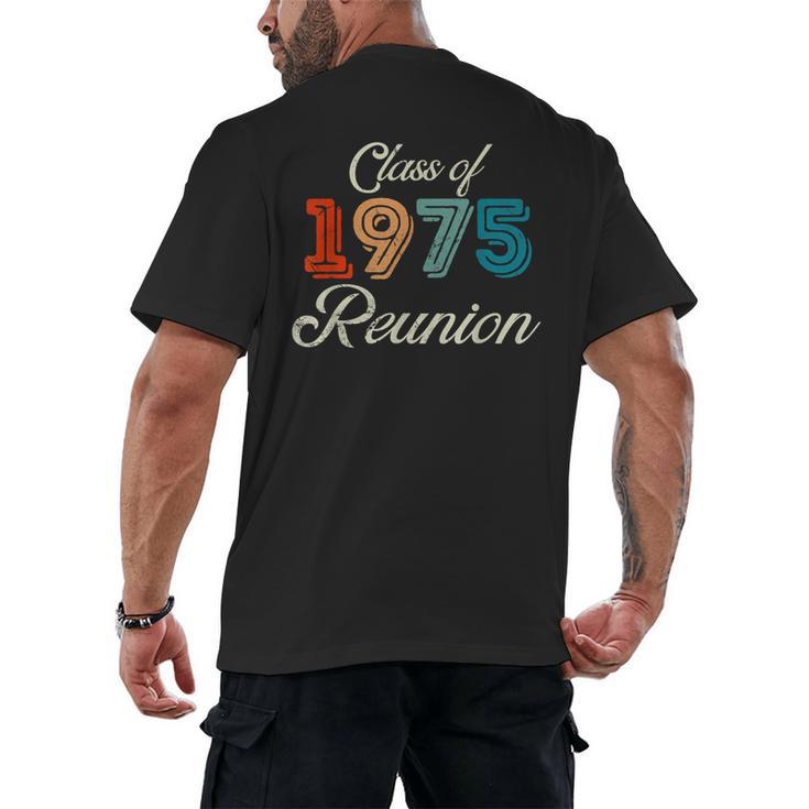 Vintage Class Of 1975 Reunion 50th Graduation Classmate Cool Men's Back Print T-Shirt