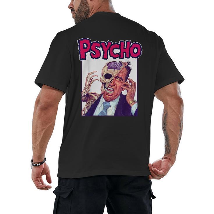 Vintage Movie Horror Poster Comic Book Graphic Film Night Men's Back Print T-Shirt