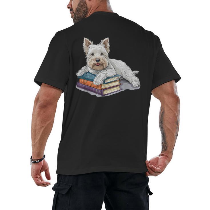 West Highland Terrier Books Dog Breed Westie Men's Back Print T-Shirt