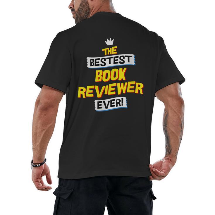 Women's Best Book Reviewer Critic Job Occupation Men's Back Print T-Shirt