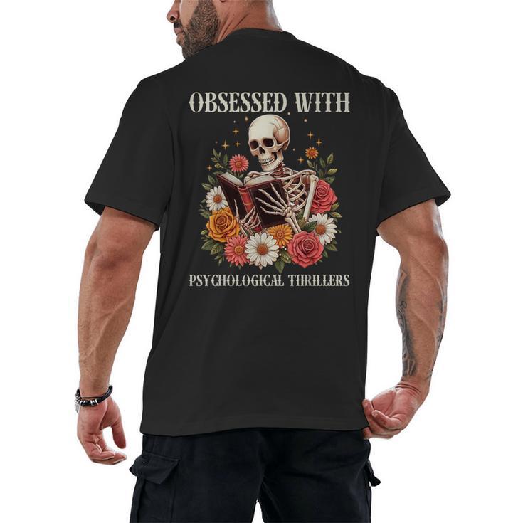 Women's Psychological Thriller Book Reader Lover Men's Back Print T-Shirt