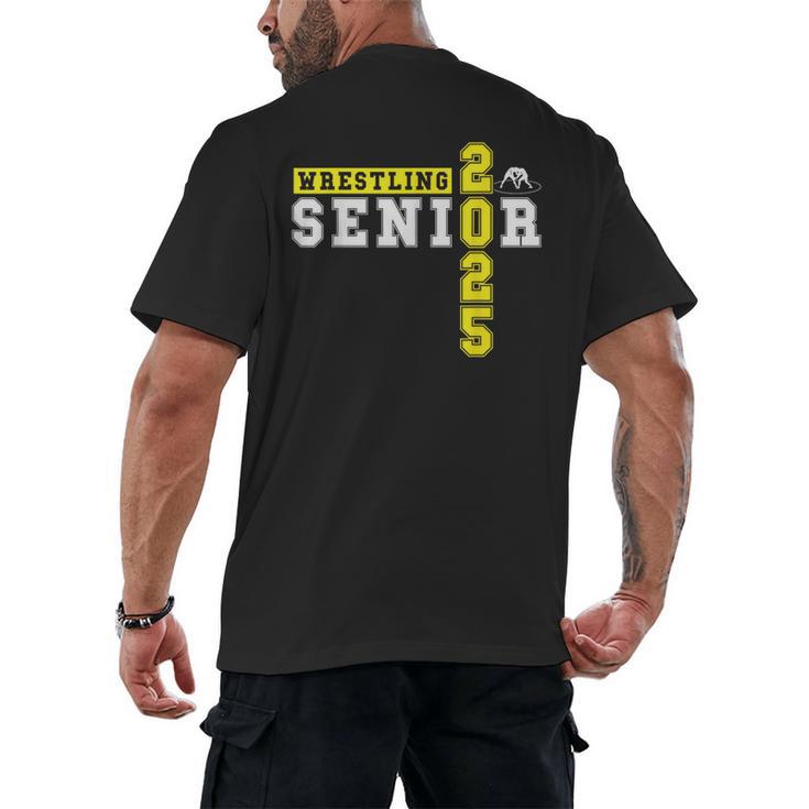 Wrestling Senior Night Wrestling Senior 2025 Graduation 22 Men's Back Print T-Shirt