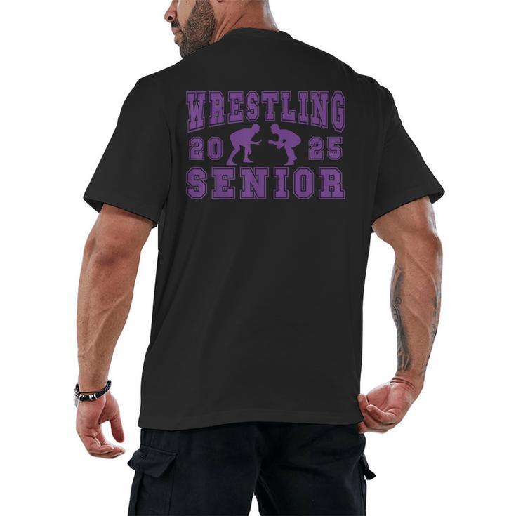 Wrestling Senior Night Wrestling Senior 2025 Graduation 49 Men's Back Print T-Shirt