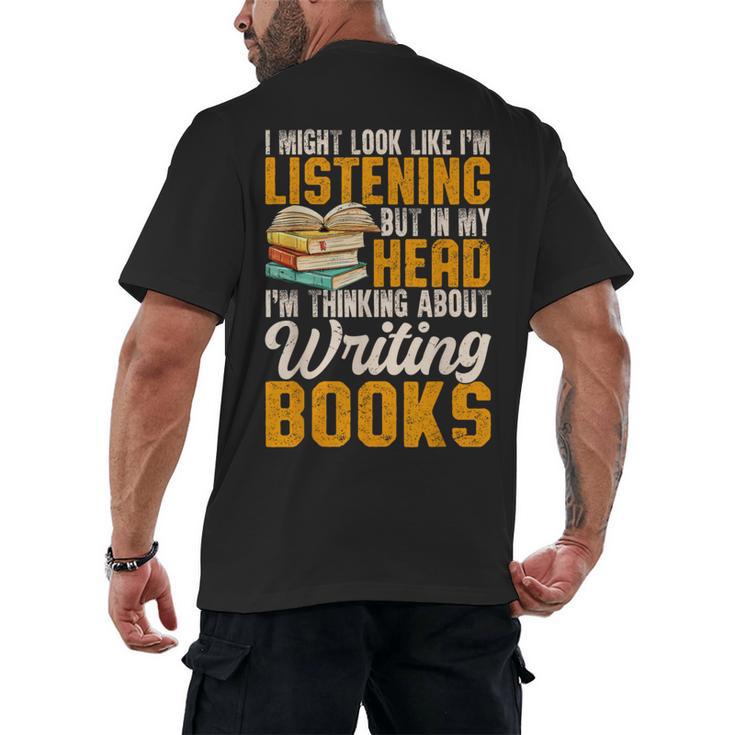 Writer Book Published Author Writers Men Women Men's Back Print T-Shirt