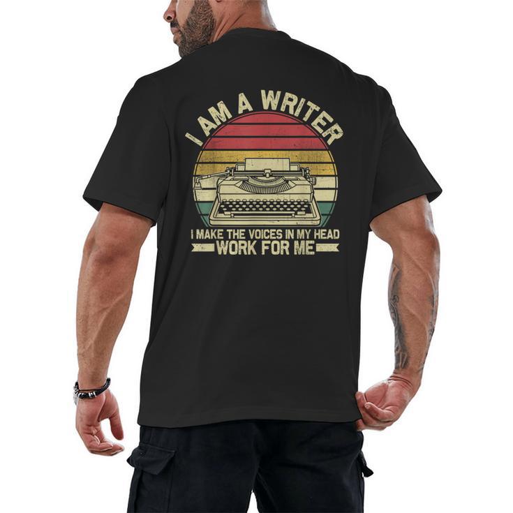 Writer Shirt Men Women Author Book Novelist Poet Men's Back Print T-Shirt