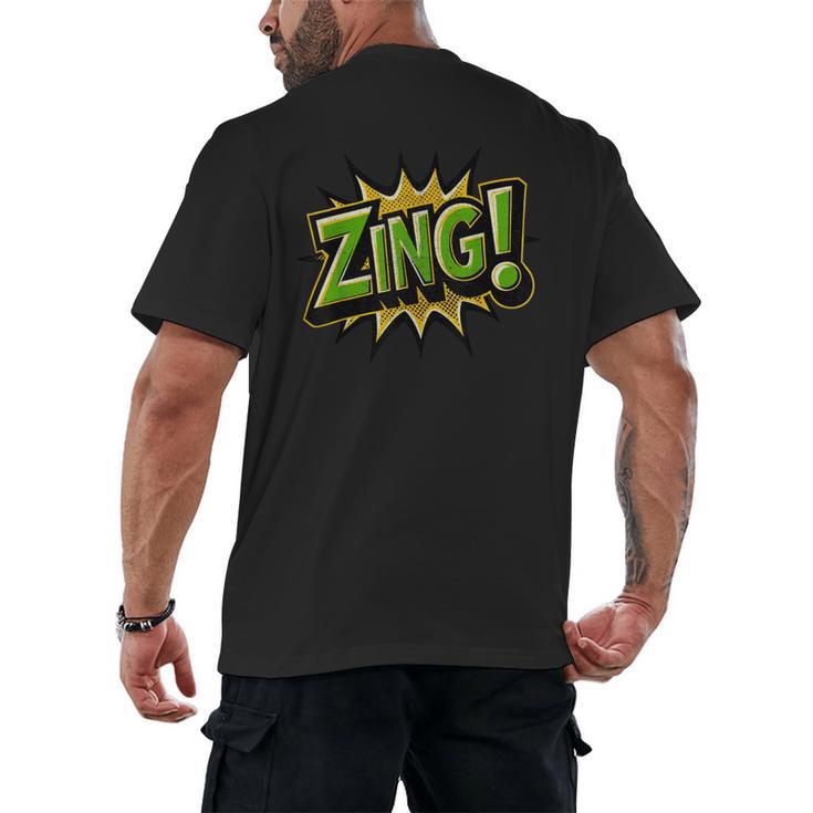 ZING Comic Book Retro Artwork – Cartoon Collector Men's Back Print T-Shirt