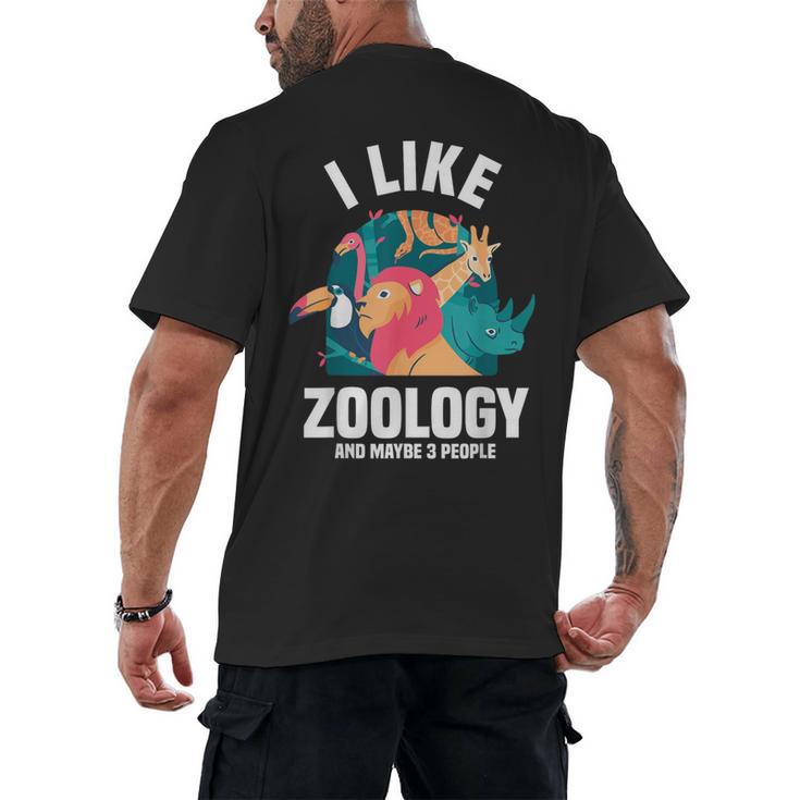Zoologist Scientist Wildlife Biologist Zoology Introverted Men's Back Print T-Shirt
