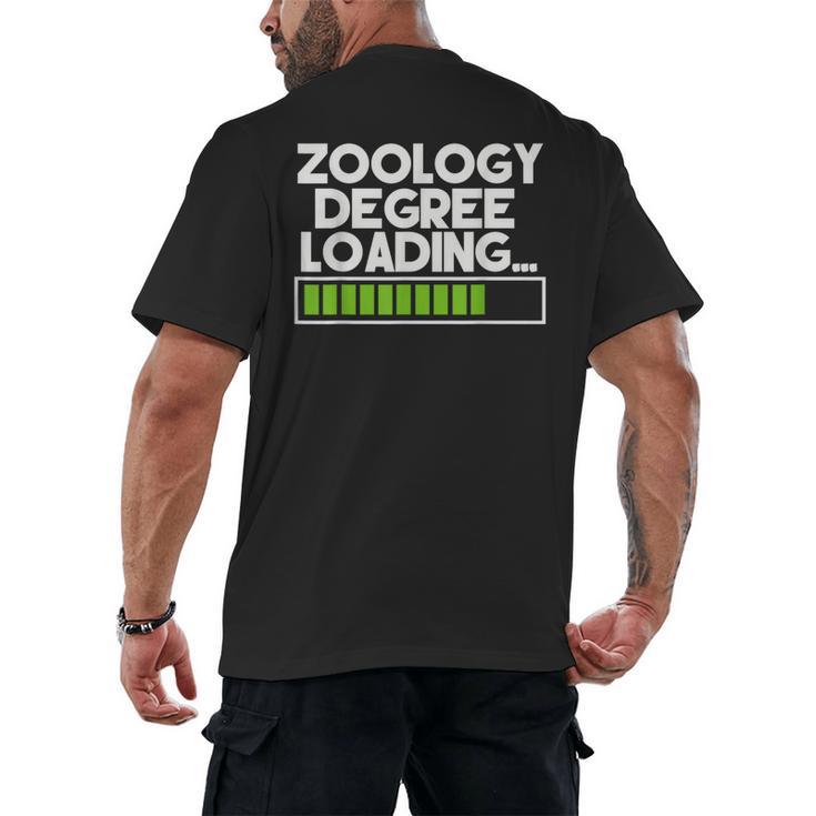 Zoology Degree Loading Zoologist Graduation Student Tee Men's Back Print T-Shirt