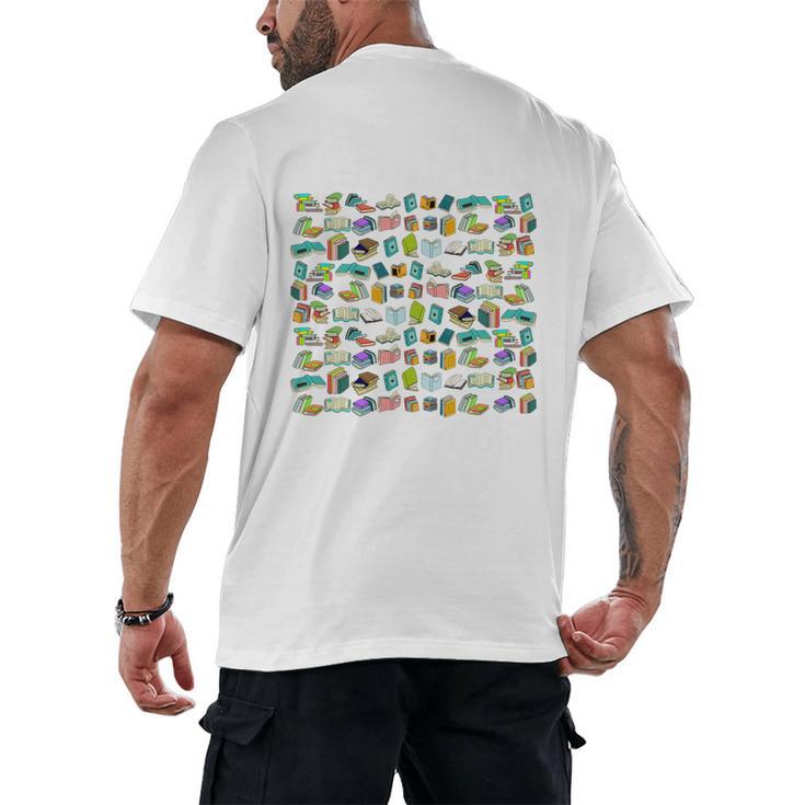 100 Days In The Books English Reading Teacher 100th Day Kids Men's Back Print T-Shirt