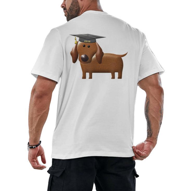 2018 Dog Graduation Shirt Dachshund Graduation For Men Women Kids Men's Back Print T-Shirt